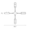 Соединитель питания LIGHTSTAR TETA PRO Х-образный гибкий 505294