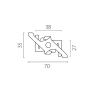 Фиксатор трека к потолку LIGHTSTAR QUATTRO 504197-02