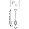 Люстра LIGHTSTAR ACRILE 738023 7W LED 793LM 120G 3000K золото