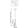 Люстра LIGHTSTAR BELLE 814002 LED 1х8W 3000K алюминий/мультиколор