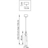 Люстра LIGHTSTAR BELLE 814004 LED 1х8W 3000K алюминий/мультиколор