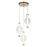 Люстра LIGHTSTAR BOTTO 800133 LED 3х6W 1820LM латунь/прозрачный/белый 3000K