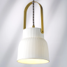 Люстра LIGHTSTAR CERAMO 799013 1х12W E27 латунь/белый