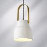Люстра LIGHTSTAR CERAMO 799013 1х12W E27 латунь/белый