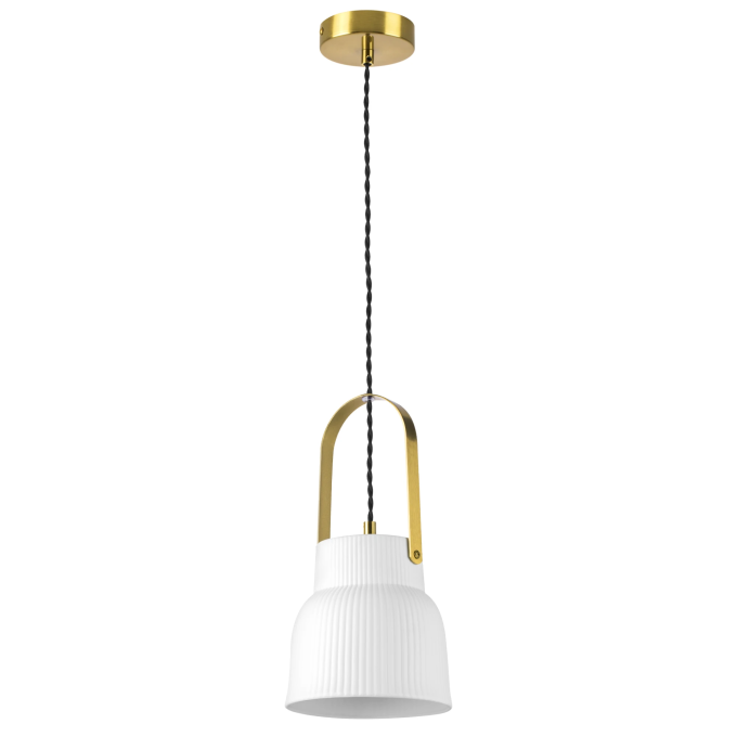 Люстра LIGHTSTAR CERAMO 799013 1х12W E27 латунь/белый