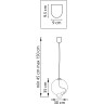 Люстра LIGHTSTAR COLORE 805305 1х8W led E27 черный/голубой