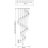 Люстра LIGHTSTAR COLORE 805289 LED 28х4W LM 3000K золото/мультиколор