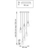Люстра LIGHTSTAR COLORE 805169 LED 6х4W LM 3000K золото/мультиколор