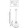 Люстра LIGHTSTAR CONE 757150 5х10W LED E14 кофейный/белый