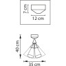 Люстра LIGHTSTAR CONE 757070 7х10W LED E14 кофейный/белый