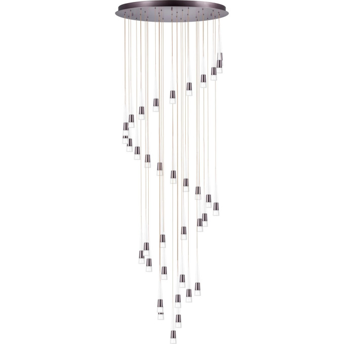 Люстра LIGHTSTAR CONE 757361 LED 180W 3000K бронза/белый/прозрачный