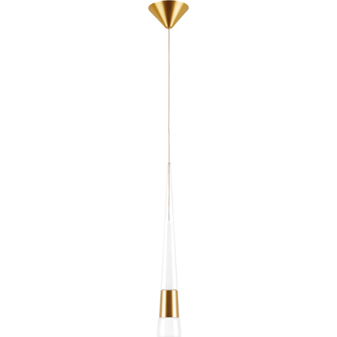 Люстра LIGHTSTAR CONE 757013 LED 5W 3000K золото/белый/прозрачный