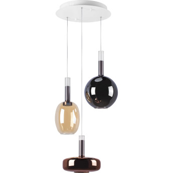 Люстра LIGHTSTAR DISCO 792139 3x6W LED 600LM G 3000К белый/мультиколор