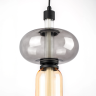 Люстра LIGHTSTAR EMISFERO 737527 8W LED 250LM G 3000K черный/прозрачный+янтарь