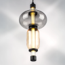 Люстра LIGHTSTAR EMISFERO 737527 8W LED 250LM G 3000K черный/прозрачный+янтарь