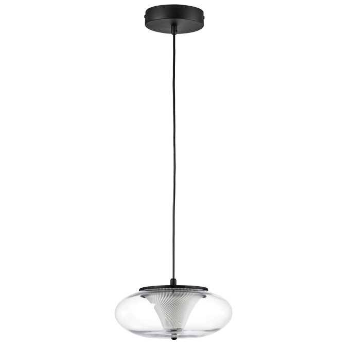 Люстра LIGHTSTAR PALERMO 612117 8W LED 350LM G 3000K черный/прозрачный