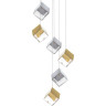 Люстра LIGHTSTAR QUBICA 805569 6х2W G4 12V золото/хром/прозрачный