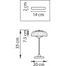 Настольная лампа LIGHTSTAR ACRILE 738973 7W LED 295LM 120G 3000K золото черный