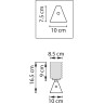 Настольная лампа LIGHTSTAR ALFA 745915 1W LED LM 3000K голубой/прозрачный