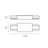 Питание центральное короткое LIGHTSTAR BARRA 502187-1