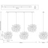 Подвес четверной линейный LIGHTSTAR EXTRA L4PL721134 5W(led) G9 (721134 - 4 + 572144 -1) хром