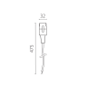 Подвод питания LIGHTSTAR DUE HERMES 510117