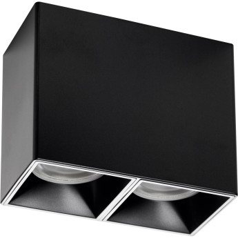 Рамка LIGHTSTAR RULLO 2x QUAD 213367 PVC для LED-модулей 941хх и LED-ламп D50мм черный