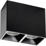 Рамка LIGHTSTAR RULLO 2x QUAD 213367 PVC для LED-модулей 941хх и LED-ламп D50мм черный