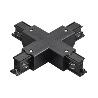 Соединение крестовое LIGHTSTAR 504147-FR QUATTRO с подводом питания к треку 5040xx-(F)/(R) ЧЕРНЫЙ
