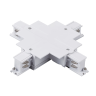 Соединение крестовое LIGHTSTAR 503146-R QUATTRO встраиваемое с подводом питания к треку 5030xx-R БЕЛЫЙ