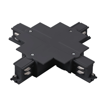 Соединение крестовое LIGHTSTAR 503147-R QUATTRO встраиваемое с подводом питания к треку 5030xx-R ЧЕРНЫЙ