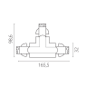 Соединение правое LIGHTSTAR 504137-FRPSR QUATTRO тройное перекидное с подводом питания к треку 5040xx-(F)/(R) ЧЕРНЫЙ