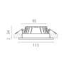 Светильник LIGHTSTAR ZOCCOIP65 PVC встраиваемый светодиодный CCT IP65 223070IP65CCT