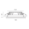 Светильник LIGHTSTAR ZOCCOIP65 PVC встраиваемый светодиодный CCT IP65 223160IP65CCT