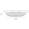 Светильник настенно-потолочный LIGHTSTAR ARCO III 225530 LED 48W 1630-3410LM G БЕЛЫЙ 2700/4200/6400K