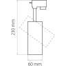 Светильник светодиодный для 1-фазного трека LIGHTSTAR VOLTA 228237