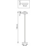 Торшер LIGHTSTAR ACRILE 738773 7W LED 263LM 120G 3000K золото черный