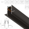 Трек 4-контактный встраиваемый LIGHTSTAR 509227P UNO PRO 48V 2м ЧЕРНЫЙ
