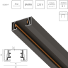 Трек четырехконтактный 3-фазный LIGHTSTAR 503025-R QUATTRO встраиваемый со стыковочными пазами 2м, БЕЛЫЙ