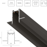 Трек двухконтактный однофазный встраиваемый LIGHTSTAR 505227 TETA PRO 2м ЧЕРНЫЙ для PRO