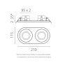 Встраиваемый светильник LIGHTSTAR DOMINO D6560707BMOD
